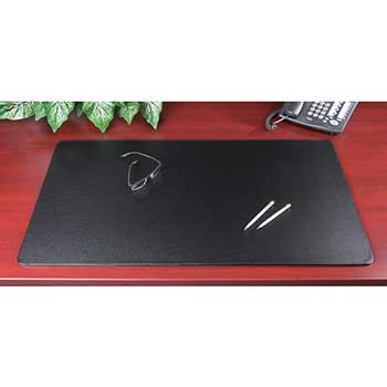 Sagamore Desk Pad W Decorative Stitching 38 X 24 Black Wb Mason
