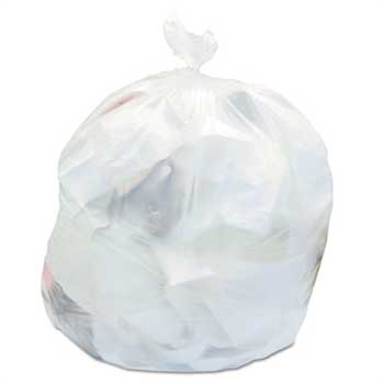 Plastic Bag-Clear HDPE Coreless Star Sealed Trash Liners 45 Gallons 14 mic 