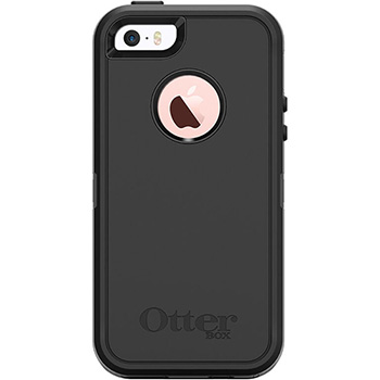 Otterbox Defender Carrying Case Apple iPhone 5s, iPhone 5, iPhone SE Smartphone - Black - Wear Resistant, Drop Resistant, Dirt Resistant, Tear Resistant, Scrape Resistant - Polycarbonate, Synthetic Rubber - WB