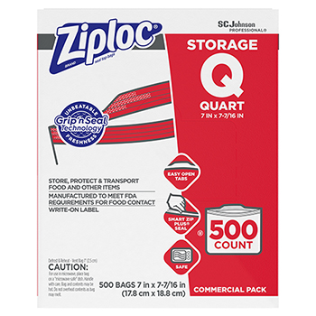 ziploc with zipper