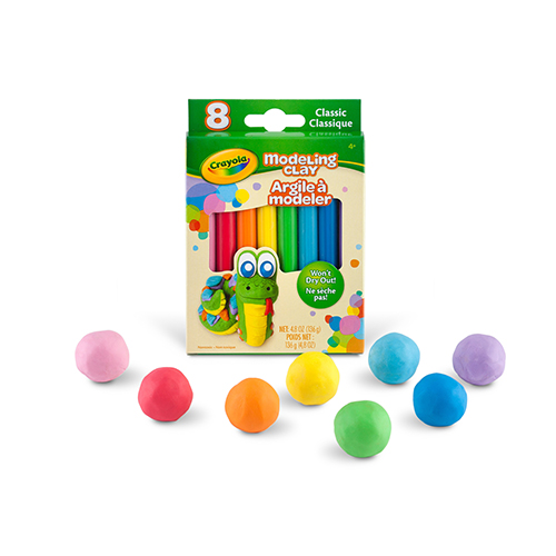 Crayola Modeling Clay 8 colors Non toxic sticks Neon colors won't dry out!