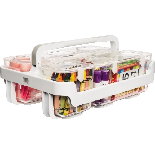 Stackable Caddy Organizer With 3 Canisters Wb Mason