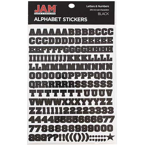 JAM PAPER Self Adhesive Alphabet Letter Stickers Gold Upper & Lower Case 2 Sheets/Pack 