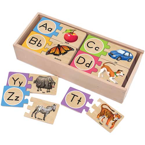 wooden puzzle letters