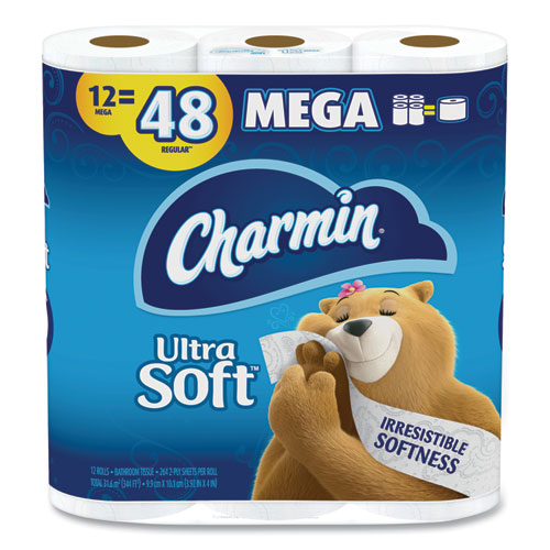 Charmin Ultra Soft Toilet Paper Septic Safe 2 Ply White 284 Sheets Roll 12 Rolls Pk 4 Pk Ct Wb Mason