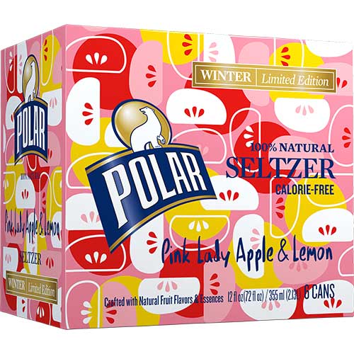 Polar® Limited Edition Seltzer, Pink Apple & Lemon Seltzer, oz. Cans, - WB Mason