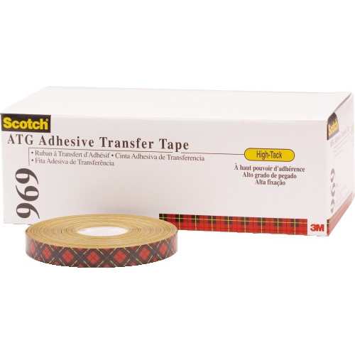 1 in Width x 2 mil Thick 3M 9482PC Clear Transfer Tape Densified Kraft 