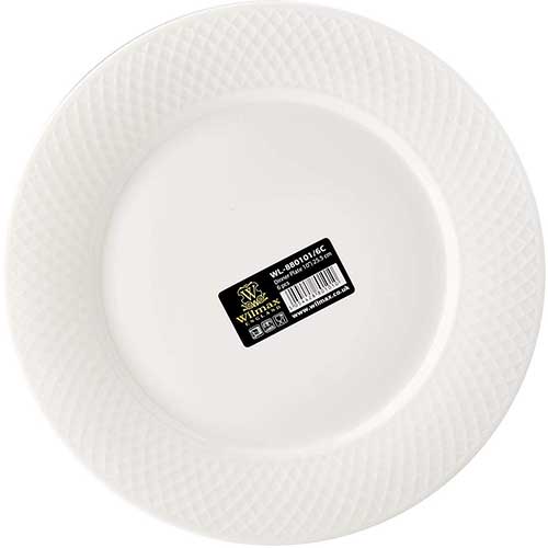 6x 5.5" Narrow Rim Dessert Plate Porcelain Simply Economy Crockery 