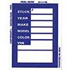 Kleer-Bak Stock Sticker, Blue, Form #400, 100/BX