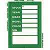 Kleer-Bak Stock Sticker, Green, Form #400, 100/BX