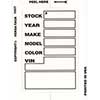 Kleer-Bak Stock Sticker, White, Form #400, 100/BX