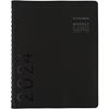 Contemporary Weekly/Monthly Planner, Column, 8 1/4" x 10 7/8", Black Cover, 2023