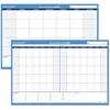 30/60-Day Undated Horizontal Erasable Wall Planner, 36 x 24, White/Blue
