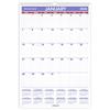 Monthly Wall Calendar with Ruled Daily Blocks, 15 1/2" x 22 3/4", White, 2023