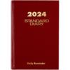 Standard Diary Recycled Daily Reminder, Red, 5 3/4" x 8 1/4", 2023
