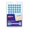 Removable Color-Coding Labels, Removable Adhesive, Light Blue, Handwrite Only, 1/2" Diameter, 840/PK