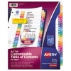 Customizable Table of Contents Dividers, Ready Index® Printable Section Titles, 26 Preprinted A-Z Multicolor Tabs