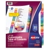 Customizable Table of Contents Dividers, Ready Index® Printable Section Titles, Preprinted 1-31 Multicolor Tabs
