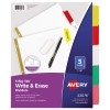 Big Tab™ Write & Erase Dividers, 5-Tab Set, Multicolor