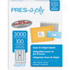 White Labels, 1" x 2 5/8", Permanent-Adhesive, 30-up, 3000/BX