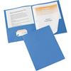 Two-Pocket Folders With 3 Prong Fasteners, Light Blue, 25 Folders/BX