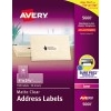 Easy Peel® Address Labels, Permanent Adhesive, Clear, 1" x 2 5/8", 1500/BX