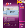 Easy Peel® Address Labels, Permanent Adhesive, Clear, 1 1/3" x 4", 700/BX