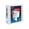 Heavy-Duty View Binder, 4" One-Touch Rings, 780-Sheet Capacity, DuraHinge®, White