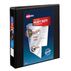 Heavy-Duty View Binder, 1 1/2" One-Touch Rings, 400-Sheet Capacity, DuraHinge®, Black