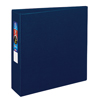 Heavy-Duty Binder with One Touch EZD Rings, 11 x 8 1/2, 3" Capacity, Navy Blue