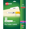 File Folder Labels, TrueBlock® Technology, Permanent Adhesive, 2/3" x 3 7/16", 750/PK