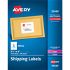 Shipping Labels, Permanent Adhesive, 3 1/3" x 4", 1500/BX