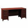 Enterprise 72"W Office Desk With Drawers, Harvest Cherry