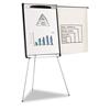 Tripod Extension Bar Magnetic Dry-Erase Easel, 39" to 72" High, Black/Silver