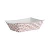 Paper Food Baskets, 3 lb Capacity, Red/White, 500/Carton