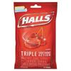 Cherry Triple Action Cough Drops, 30 Drops/Bag, 12 Bags/Box
