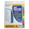 Sheet Protectors with Index Tabs, Assorted Color Tabs, 2", 11 x 8 1/2, 8/ST
