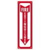 Glow-In-The-Dark Safety Sign, Fire Extinguisher, 4 x 13, Red
