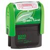 Green Line Message Stamp, Received, 1 1/2 x 9/16, Red