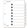 QuickStep OneStep Bulk Index System, Title: 1-8, Letter, White, 24 Sets/Box