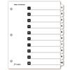 QuickStep OneStep Bulk Index System, Title: 1-10, Letter, White, 24 Sets/Box