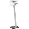 INFO SIGN Letter Floor Stand, Acrylic, Stainless Steel, Silver