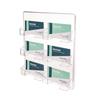 Multi-Compartment Business Card Holder, Wall Unit, Clear