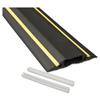 Medium-Duty Floor Cable Cover, 3 1/4 x 1/2 x 6 ft, Black with Yellow Stripe