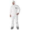Tyvek Elastic-Cuff Hooded Coveralls w/Boots, White, Large, 25/Carton