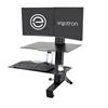 WorkFit-S Dual Workstation with Worksurface, Black
