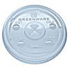 Greenware Cold Drink Lids, Fits 16-18, 24 oz. Cups, X-Slot, Clear, 1000/CT