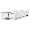 LIBERTY Storage Box, Check/Voucher, 9 x 23-1/4 x 5-3/4, White/Blue, 12/Carton