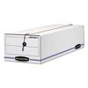 LIBERTY Basic Storage Box, Record Form, 8-3/4 x 23-3/4 x 7, White/Blue, 12/CT