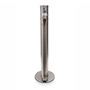 Hand Sanitizer Dispensing Floor Stand, Foot Pedal, Stainless Steel